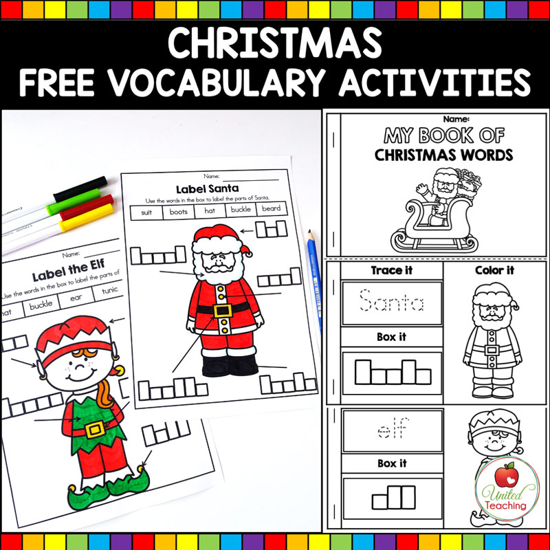 Christmas Vocabulary Activities