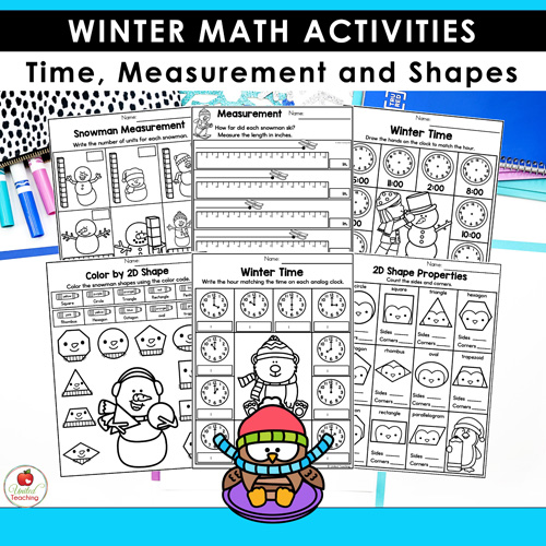Winter Math and Literacy Worksheets 1st Grade Bundle - Image 10