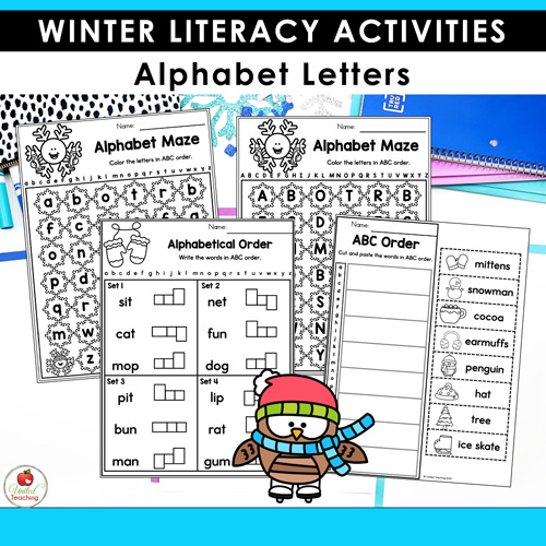 Winter Math and Literacy Worksheets 1st Grade Bundle - Image 11