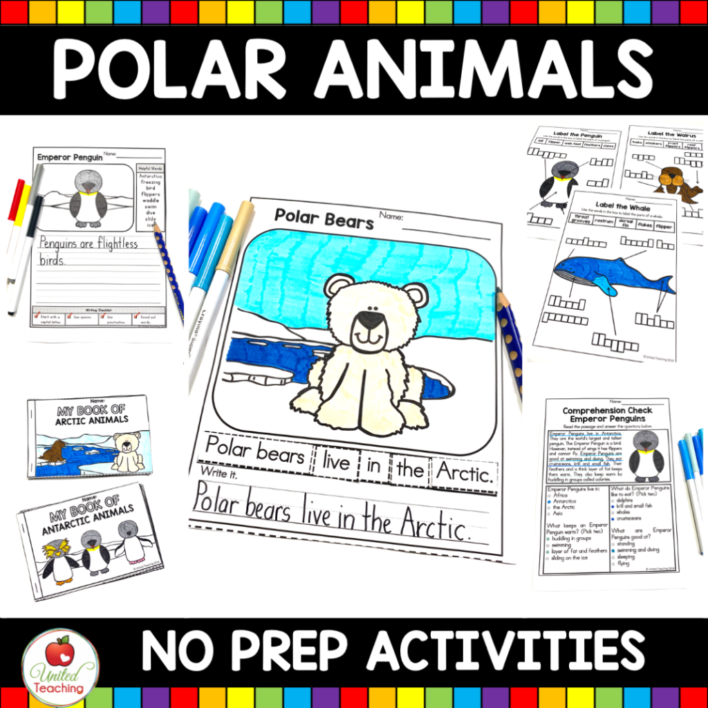 Polar Animals No Prep Activities