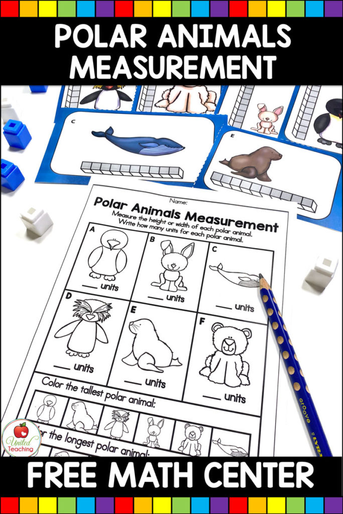 Free Polar Animals Measurement Math Center