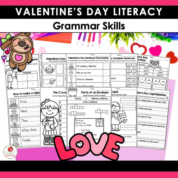 Valentine's Day Literacy Activities 1st Grade Packet - Image 8