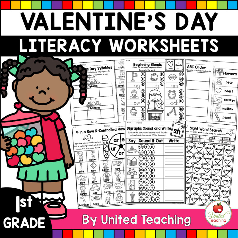 Valentine s Day Literacy Activities 1st Grade United Teaching