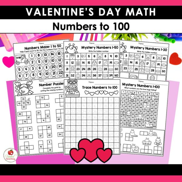 Valentine's Day Math Activities 1st Grade Packet - Image 5