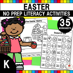 Easter Literacy Activities for Kindergarten Cover