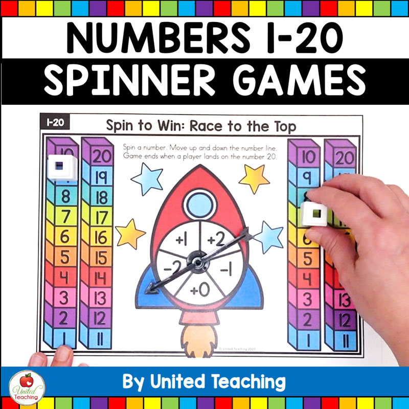 Numbers 1-20 Spinner Math Games