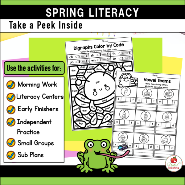 Spring Literacy Activities for 1st Grade How to use the worksheets