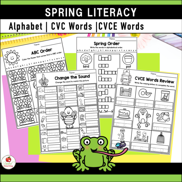 Spring Literacy Activities for 1st Grade Alphabet and Phonics worksheets