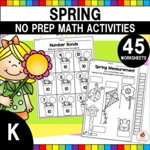 Spring Math Activities for Kindergarten Cover