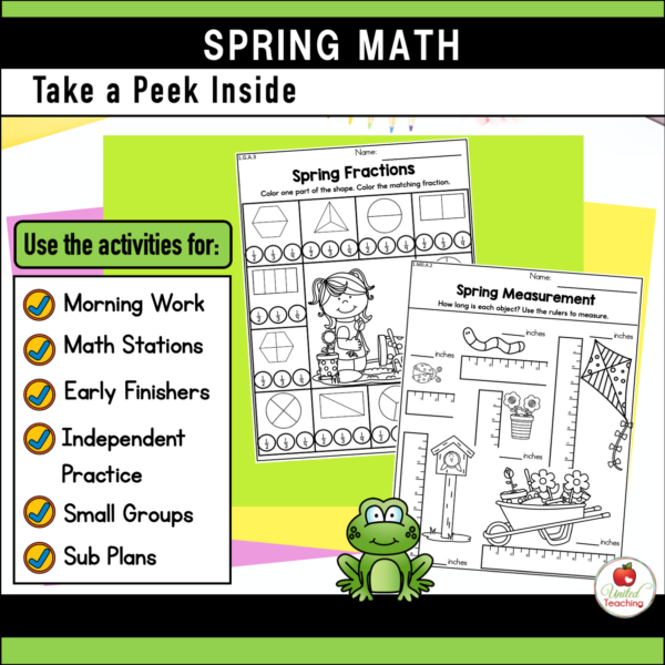 Spring Math Activities for 1st Grade How to Use Worksheets