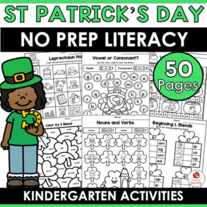 St Patricks Day Literacy Worksheets Kindergarten Packet