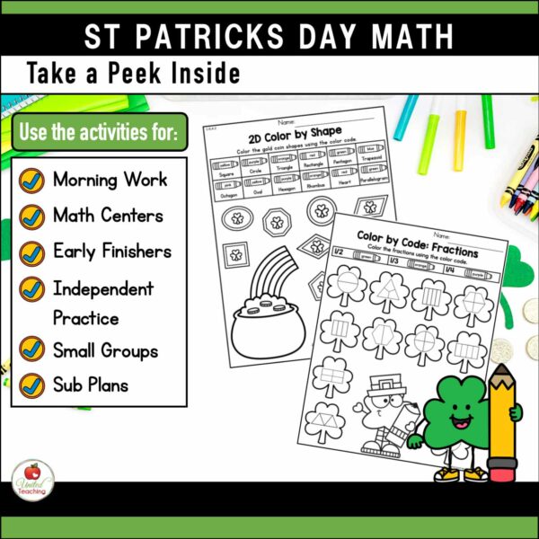 St. Patrick's Day Math and Literacy 1st Grade Bundle - Image 3