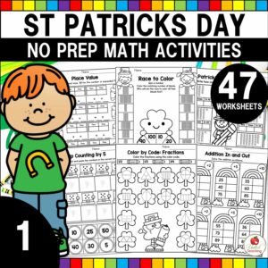 St Patrick's Day Math Activities 1st Grade Packet