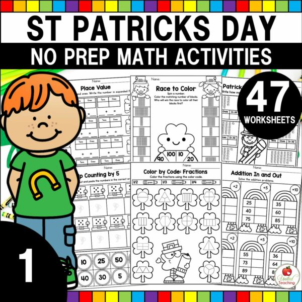 St Patrick's Day Math Activities 1st Grade Packet