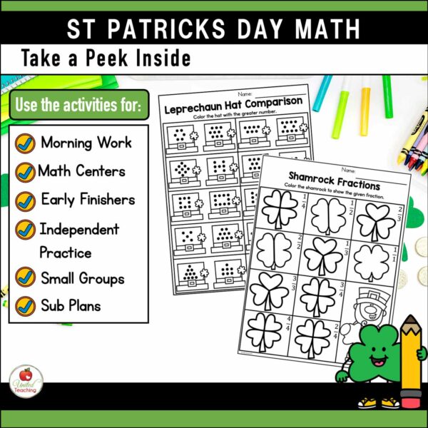 St Patrick's Day Math and Literacy Kindergarten Bundle - Image 3