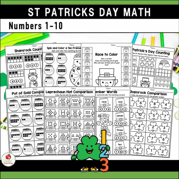 St Patrick's Day Math and Literacy Kindergarten Bundle - Image 4
