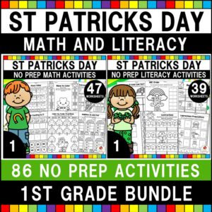 St Patrick's Day Math and Literacy 1st Grade Bundle