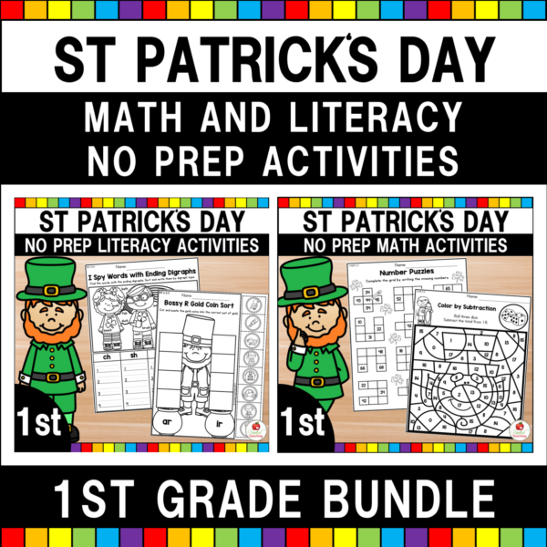 St-Patricks-Day-Math-and-Literacy-Activities-1st-Grade-Cover