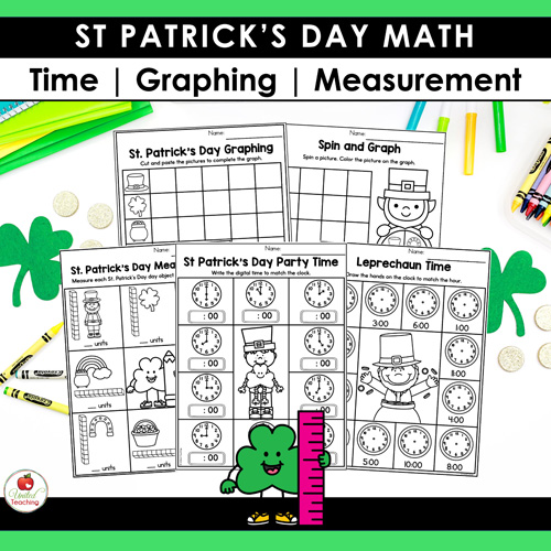St Patrick's Day Math Worksheets Kindergarten Packet - Image 8