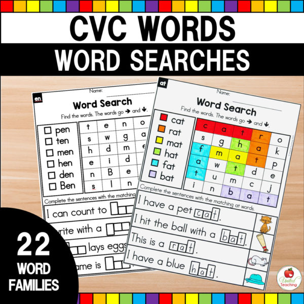 CVC Word Searches Cover