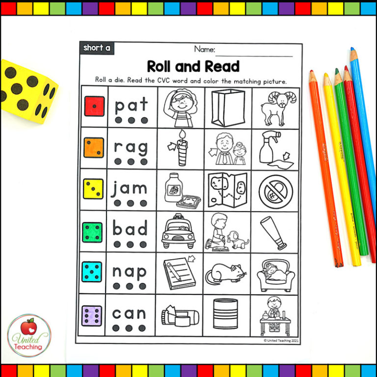 CVC Words Roll and Read - United Teaching