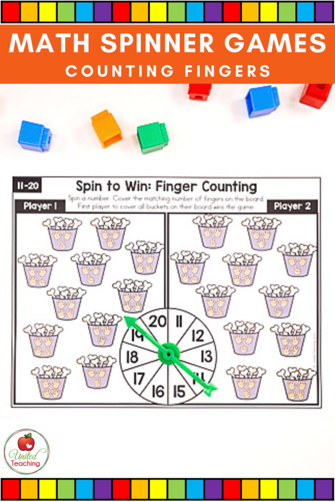 Math Spinner Game Finger Counting
