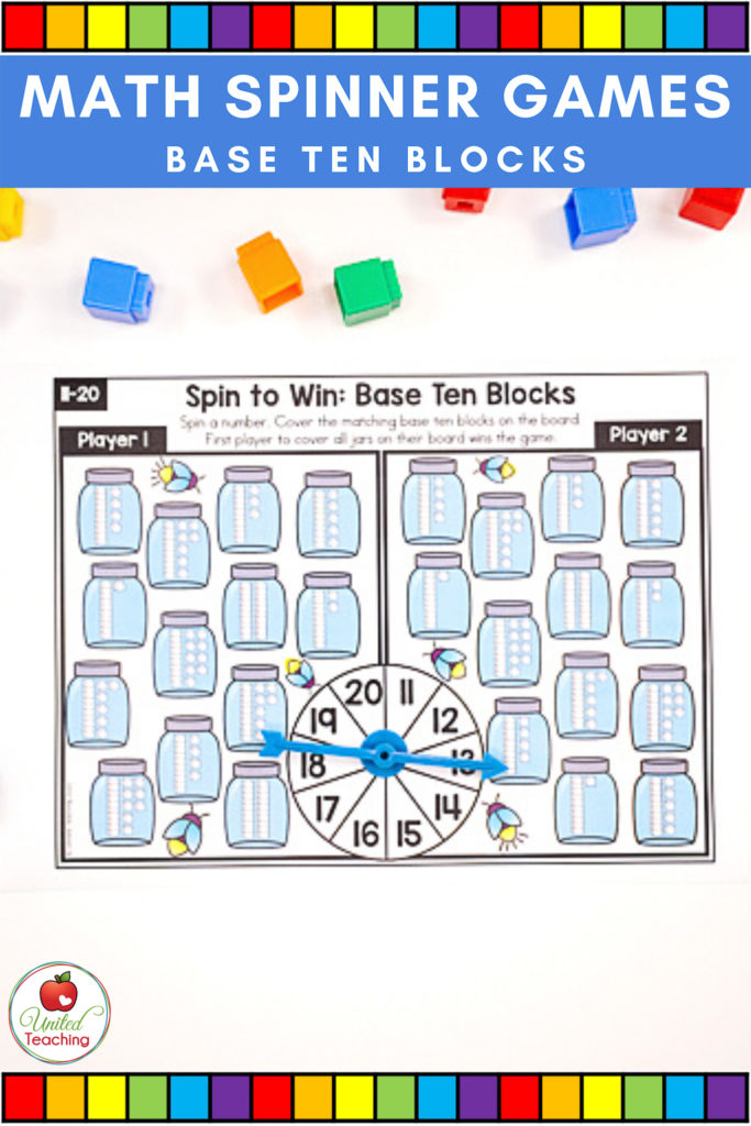 Math Spinner Games Base Ten Blocks