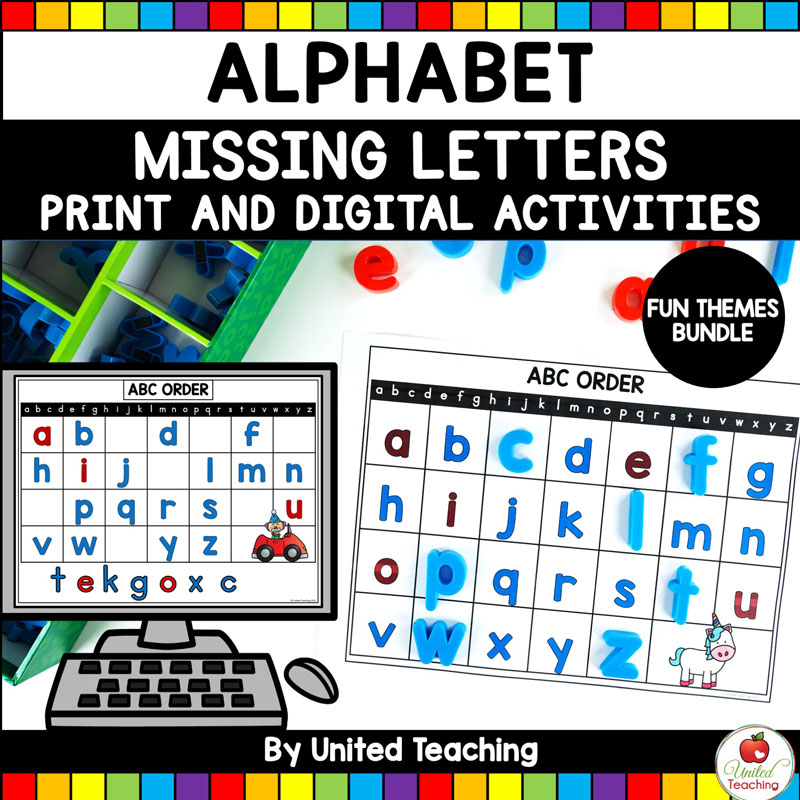 Alphabet Missing Letters Fun Themes