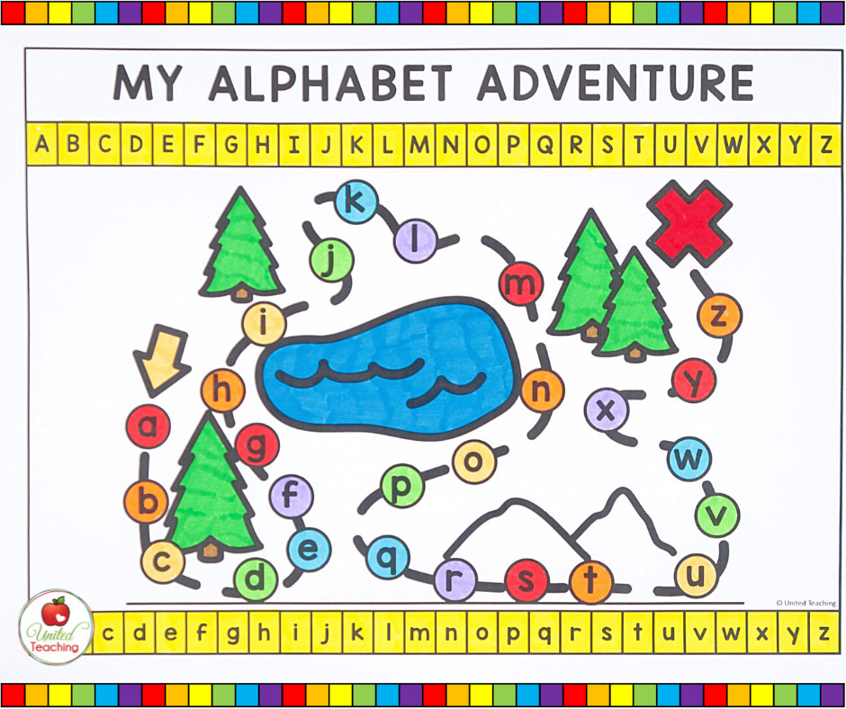 Alphabet Adventures Letter Map for tracking progress