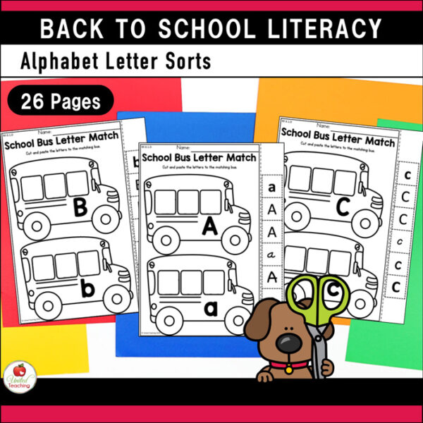 Alphabet Letter Sorts Worksheets included in the Backt o School packet