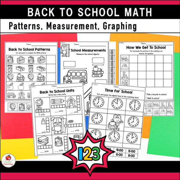 Kindergarten math worksheets for back to school