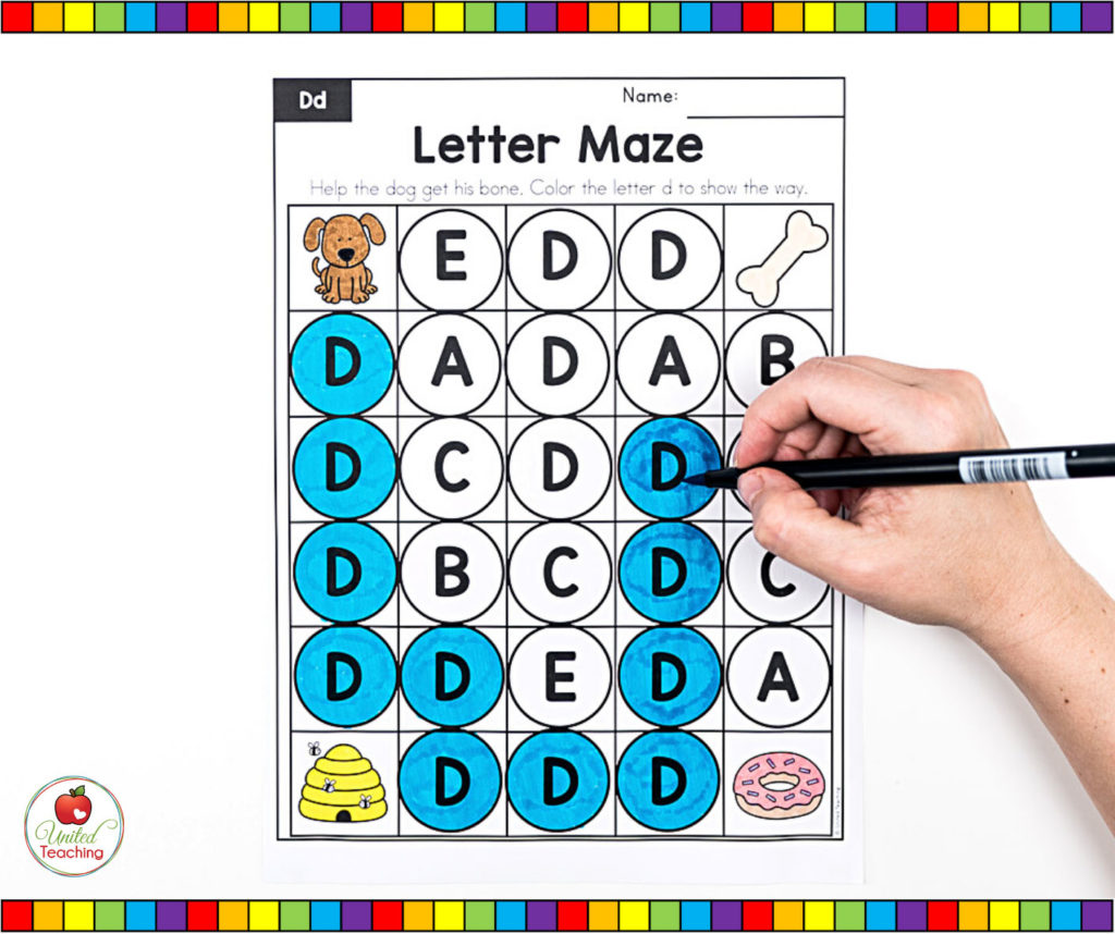 Alphabet Letter Maze Activity