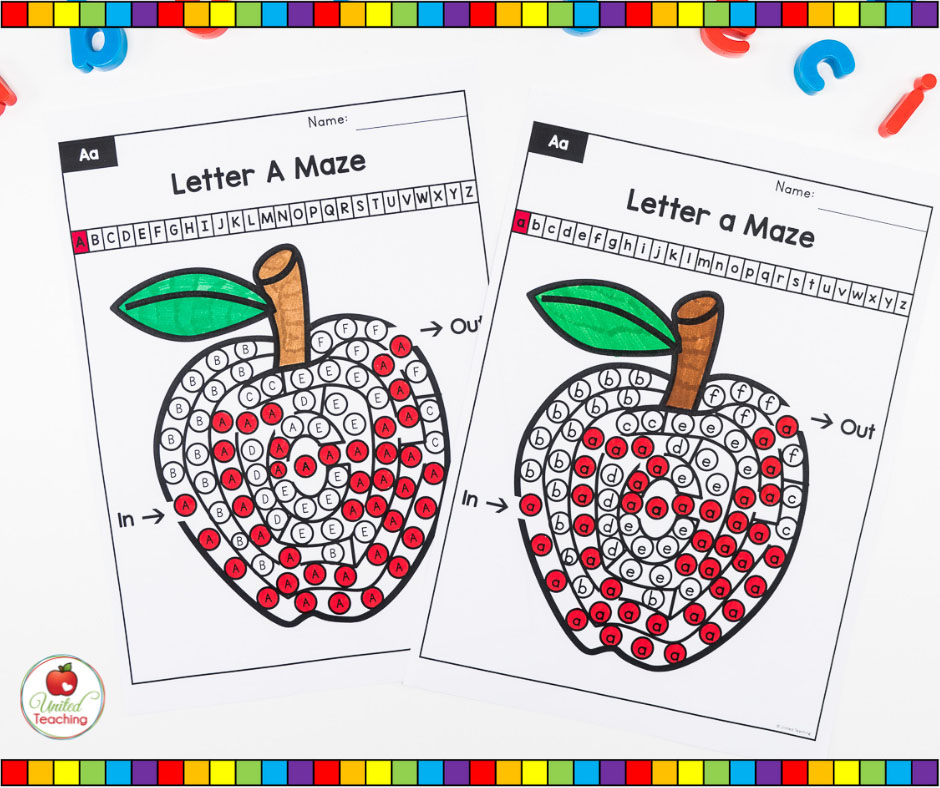 Alphabet Letter Maze Activity