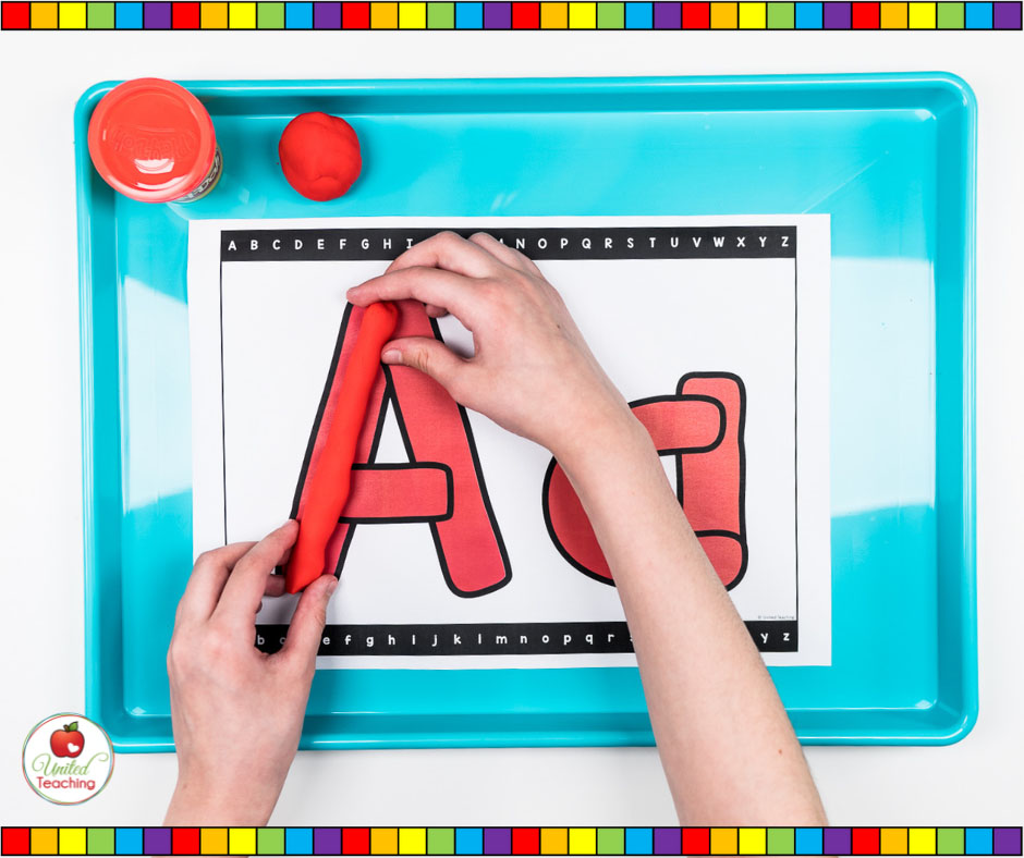 Alphabet Letter Playdough Mat