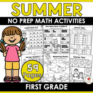 Summer Math Worksheets for 1st Grade