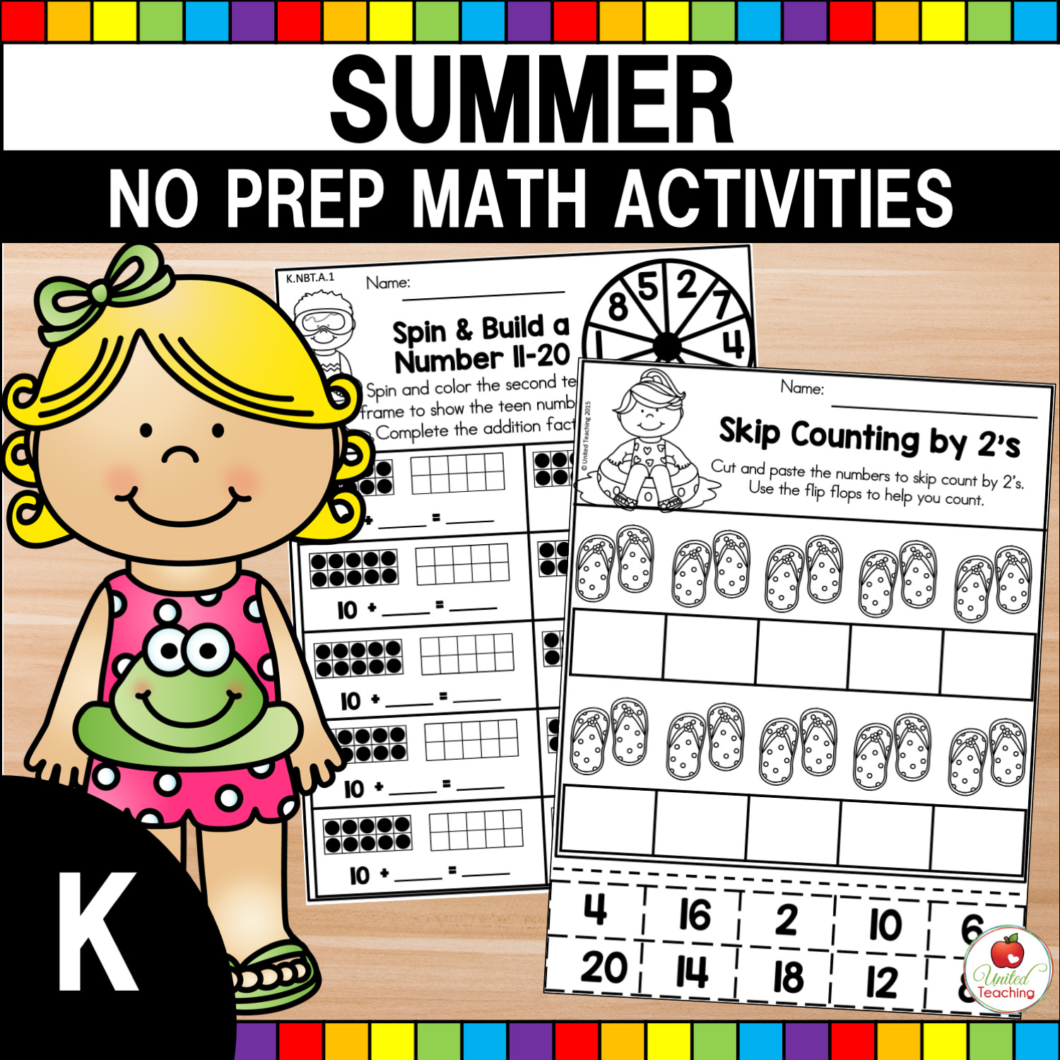 summer math review kindergarten united teaching