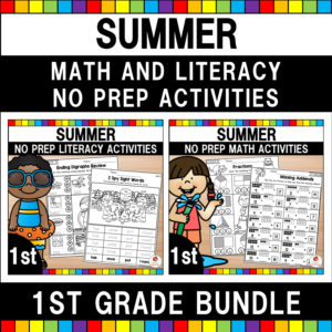 Summer-No-Prep-Activities-1st-Grade-Bundle