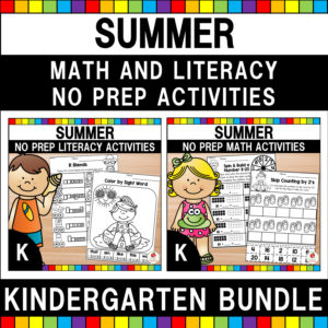 Summer-Math-and-Literacy-Activities-Bundle-Kindergarten-Cover
