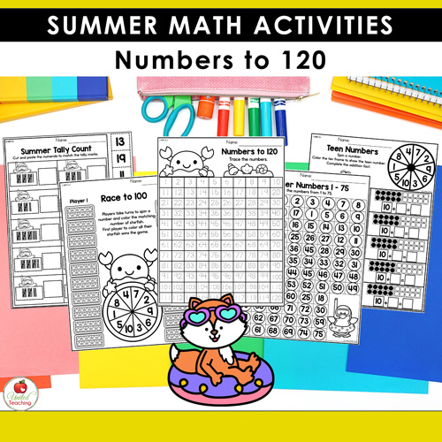 Summer Math and Literacy Worksheets 1st Grade Bundle - Image 7