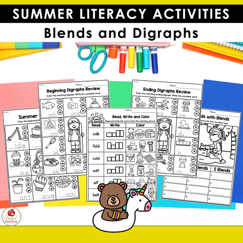 Summer Math and Literacy Worksheets 1st Grade Bundle - Image 15