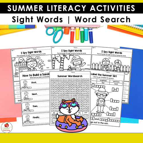 Summer Math and Literacy Worksheets 1st Grade Bundle - Image 19