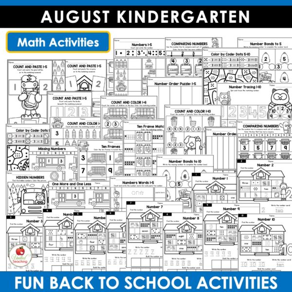 August Math and Literacy Activities for Kindergarten - Image 8