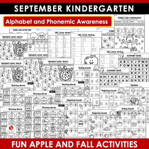 September Math and Literacy Activities for Kindergarten - Image 5