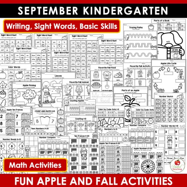September Math and Literacy Activities for Kindergarten - Image 6