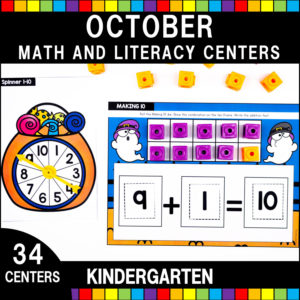 October Math and Literacy Centers Cover