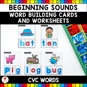 Beginning-Sounds-Word-Building-Task Cards-and-Worksheets-Cover