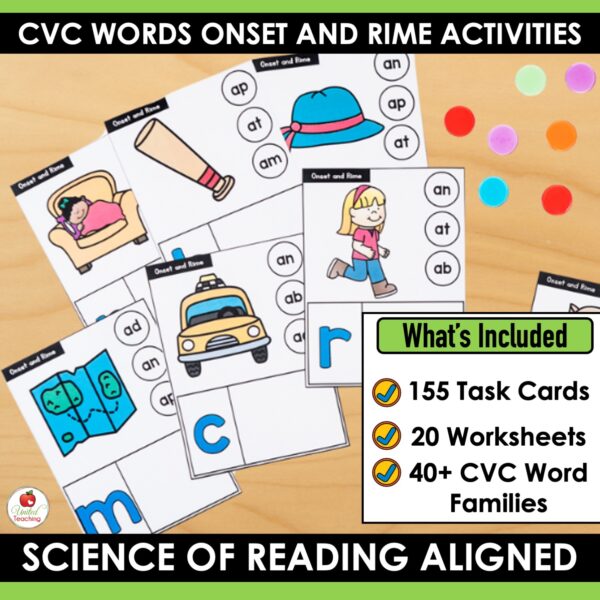 CVC Onset and Rime Task Cards - Image 2