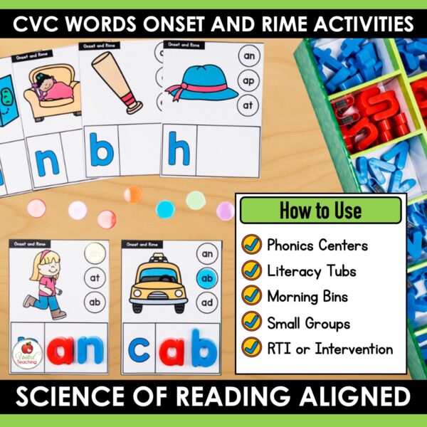 CVC Onset and Rime Task Cards - Image 3