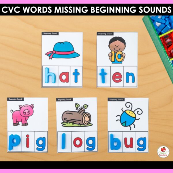 CVC Words Missing Beginning Sounds Task Cards - Image 5