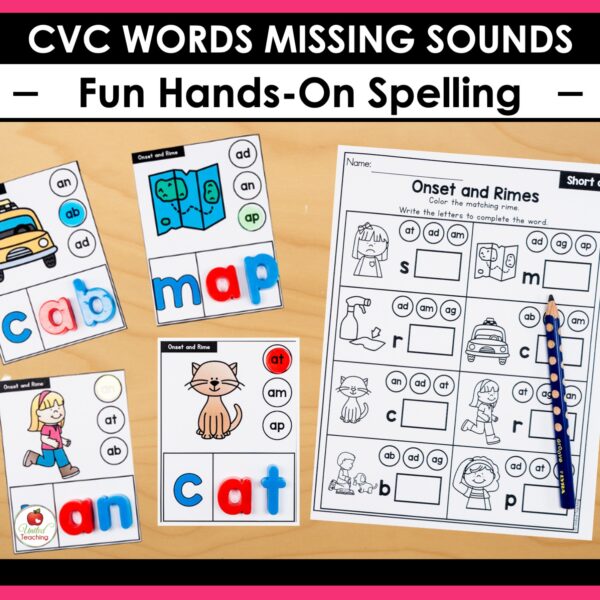 CVC Words Missing Sounds Task Cards Bundle - Image 8